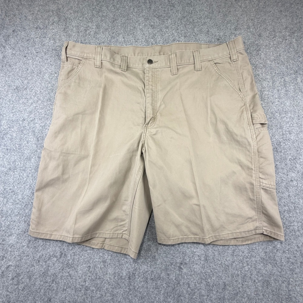 Carhartt Mens Relaxed Fit Canvas Work Shorts Tan Khaki Carpenter 100245-285 46
